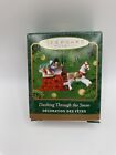 2001 Hallmark Keepsake Miniature Ornament Dashing Through The Snow- New- Read