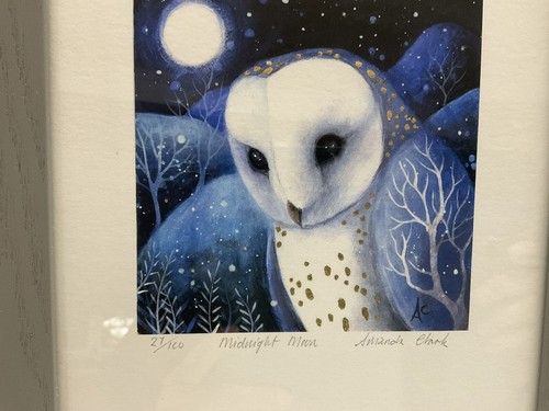 Giclee Owl and Polar Bear Print Signed Framed 10.5” X 12.5” Each Limited Edition - Picture 10 of 16