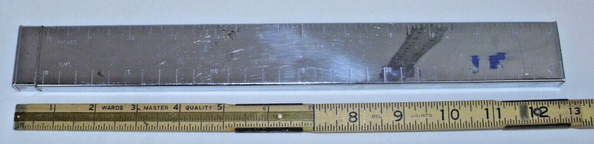 ALFRED DUNHILL CHROME TABLE TOP RULER WITH TORCH LIGHTER WEST