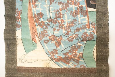 Ukiyoe Japanese woodblock print Hanging scroll Woman Eisen Keisai