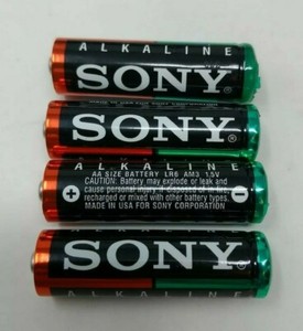 Sony Alkaline AA Battery Batteries VTG 1980s 1990s 80s 90s Prop Electronics Dead