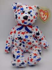 Ty Beanie Babies - Red, White and Blue the Bear - (2003, Retired)