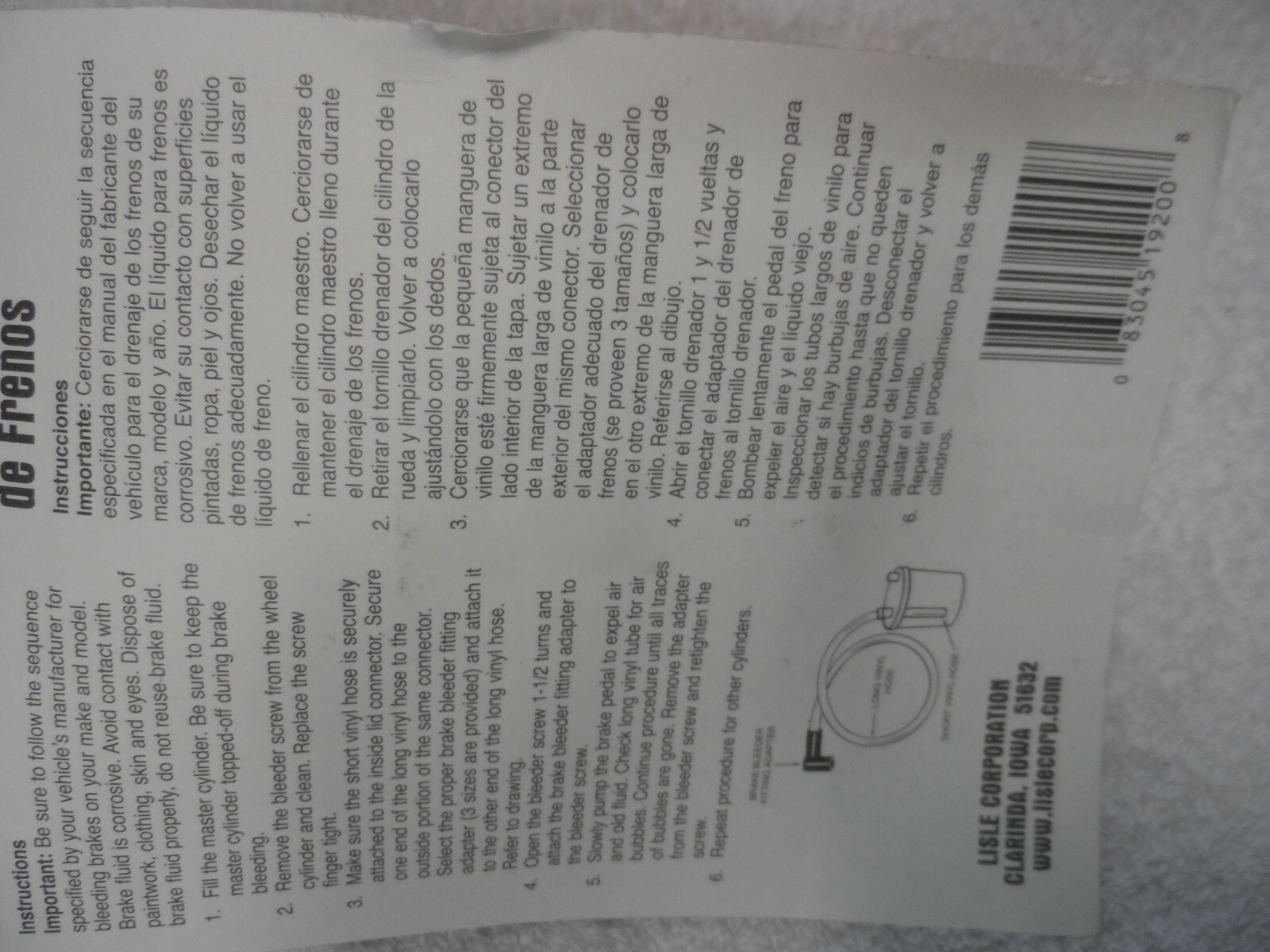 Lisle Brake Bleeder Kit NIP Part 19200 eBay