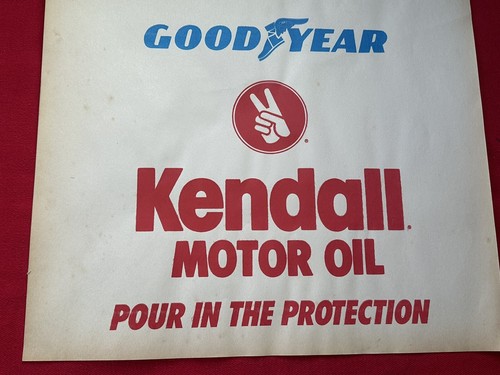 VINTAGE SHOW CAR DISPOSABLE FLOOR MAT GOODYEAR / KENDALL OIL CAR SHOW MAN CAVE!! - Picture 2 of 5