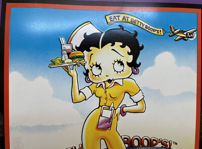 VTG Betty Boop Eat @Betty's Diner Metal Poster/Sign 12x15 Raised