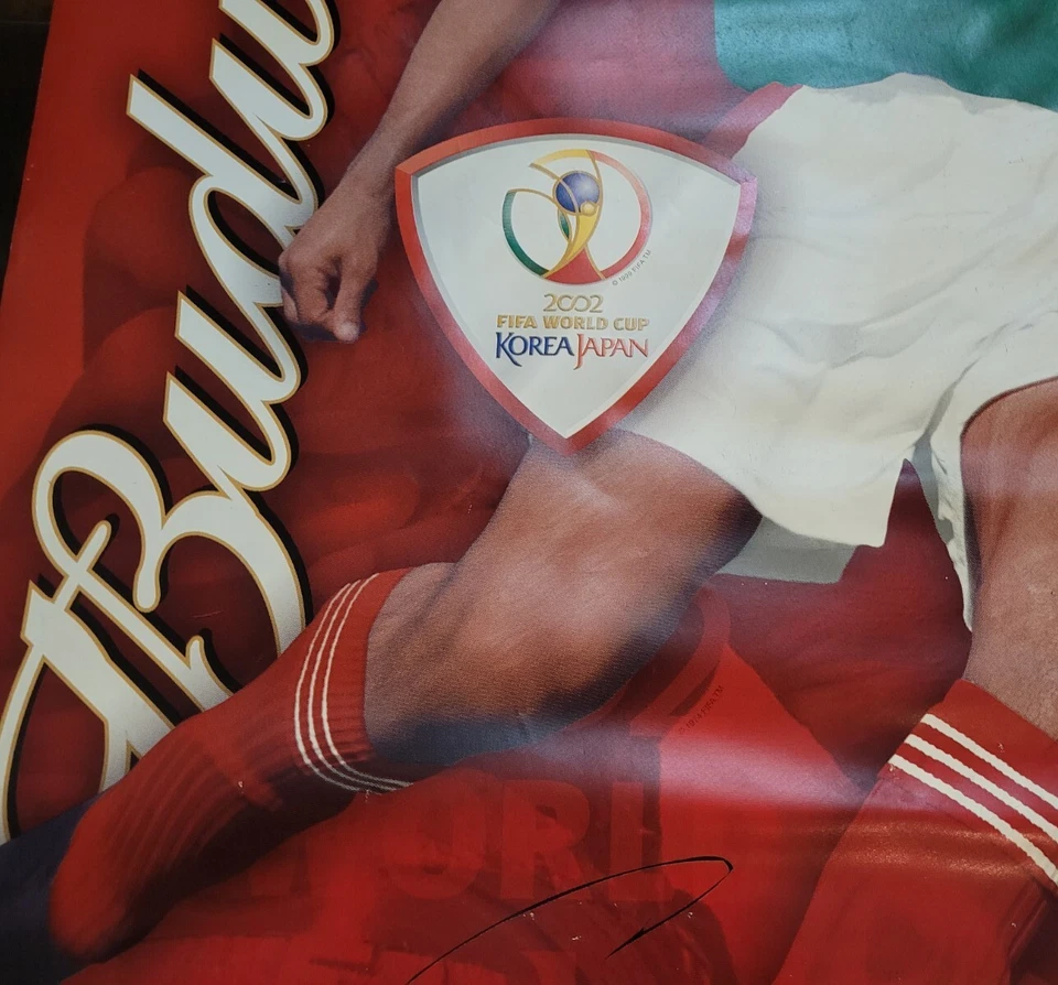 México Cuauhtémoc Blanco 5 x 2.5 Corea Japón 2002 Copa Mundial de la FIFA Banner de Fútbol Foto 4 de 4