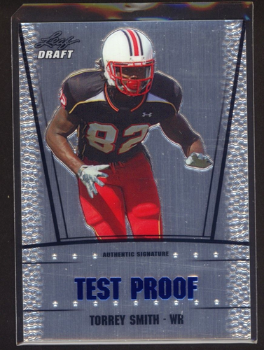Torrey-Smith-RC-2011-Leaf-Draft-Test-Proof-Rookie-Card-Ravens-Eagles-WR-RC