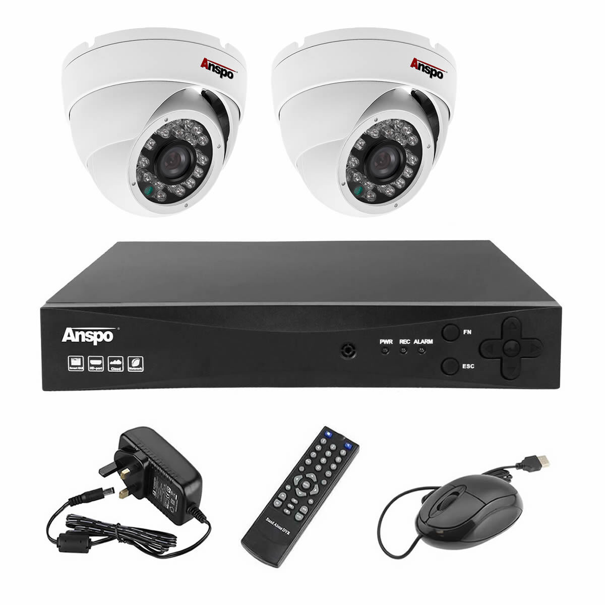ANSPO 5MP Smart CCTV DVR Recorder 4 Channel HDMI For Security Camera ...