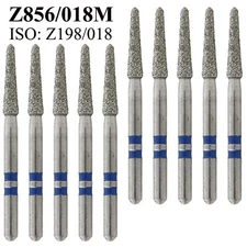Dental Zirconia Cutting Diamond Bur FG Round End Taper Medium Z856/018M Burs