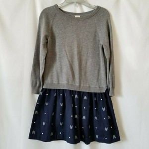 white top blue skirt dress