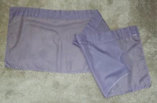 Dusty Purple Sheer Curtains with Beaded Valances - Great Condition - So Pretty!