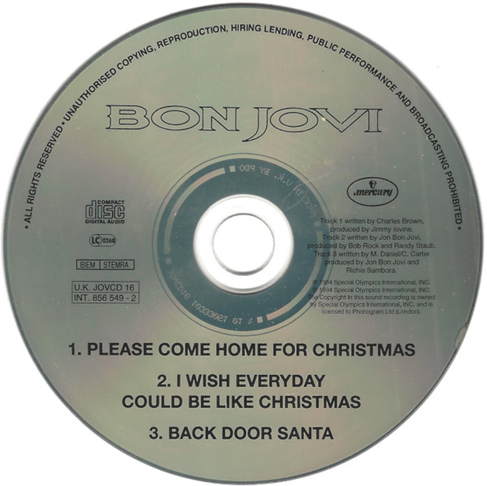Bon JoviPlease Come Home For Christmas CD SINGLE eBay