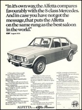 1975 Alfa Romeo Alfetta Vintage Original Advertisement Print Art Car Ad K10A