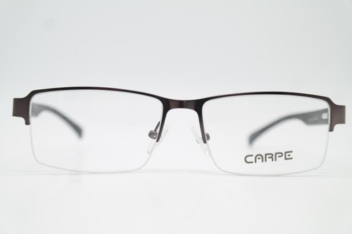 Brille CARPE 6051 mit Sonnenclip Bronze Schwarz Halbrand Brillengestell Neu