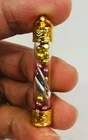 3 in 1 Red Gold Silver LEKLAI Amulet  takrut Protect wealth money Pendant Case
