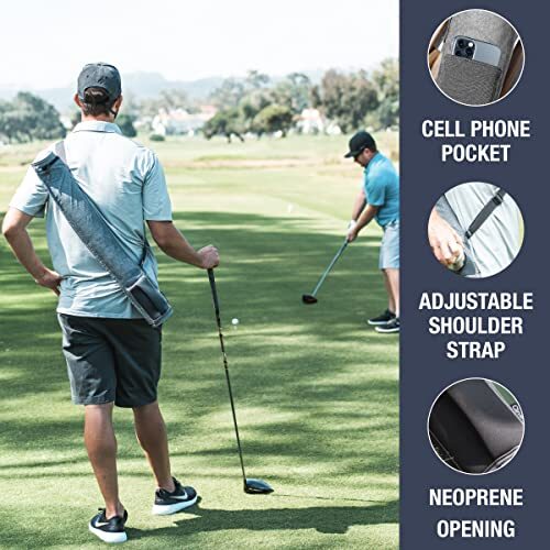  6 Can Cooler Sleeve - Insulated 6-Pack Cooler Tube with Adjustable Shoulder 