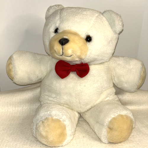 Gerber TLC Tender Loving Care Off White Teddy Bear Red Bow Tie 20” Stuffed - Picture 1 of 7