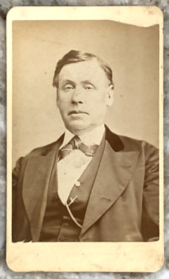 Older Gentleman Portrait E.J. Colburn Bay City Michigan 1870's CDV Photo B476