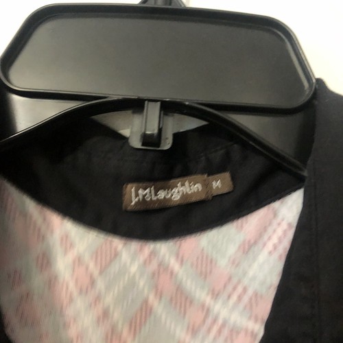 J. MCLAUGHLIN Women's Plaid Catalina Cloth Button Down Stretch Collar Top medium - Picture 5 of 6