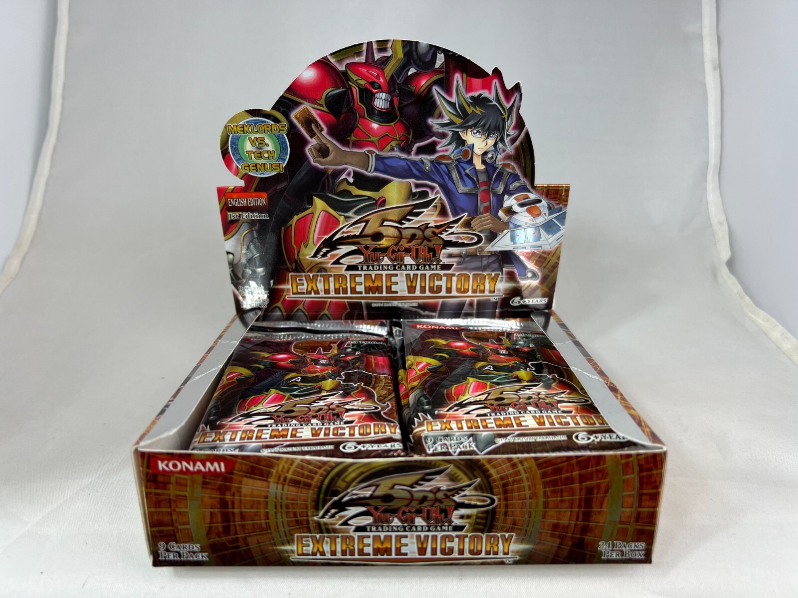 Yugioh 1st Edition Extreme Victory Booster Box Display With 19 Sealed Packs