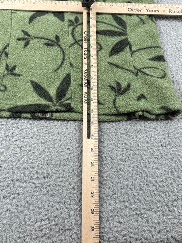 VINTAGE Patagonia Synchilla Vest Womens Small* Green Fleece Floral Full Zip Logo - Picture 10 of 12