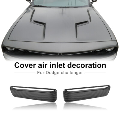 Cowl Vent Hood Scoop Air intake Vents Trim Bezels For Dodge Challenger SXT 2015+