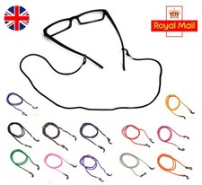 2 X GLASSES COLOUR LANYARDS NECK CORD SPECTACLES SUNGLASSES STRAPS SILICON GRIPS