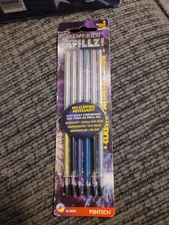 Pentec Fireworks Gel Ink Refills (metallic neon ink) works on rosart, paper mate