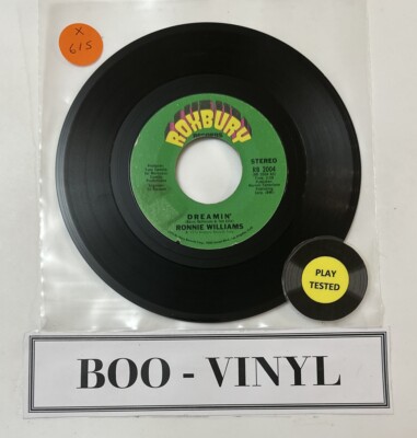 Ronnie Williams Dreamin' 7'' Vinyl Record Funk Soul Disco US Import VG+
