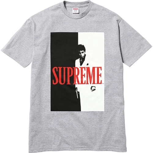 Tee shirt fendu Supreme x Scarface gris bruyère XL