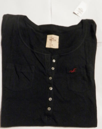NWT Hollister Newport Button Tee Navy Medium By Abercrombie & Fitch