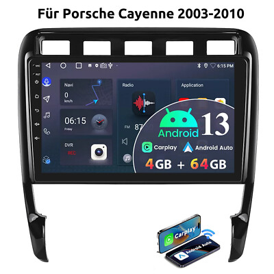 9'' 4+64G Autoradio Android 13 CarPlay GPS WIFI Für Porsche Cayenne 9PA 2002-2010