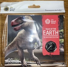 2020 Royal Mint Megalosaurus Colour Fifty Pence 50p Coin Brilliant Uncirculated 