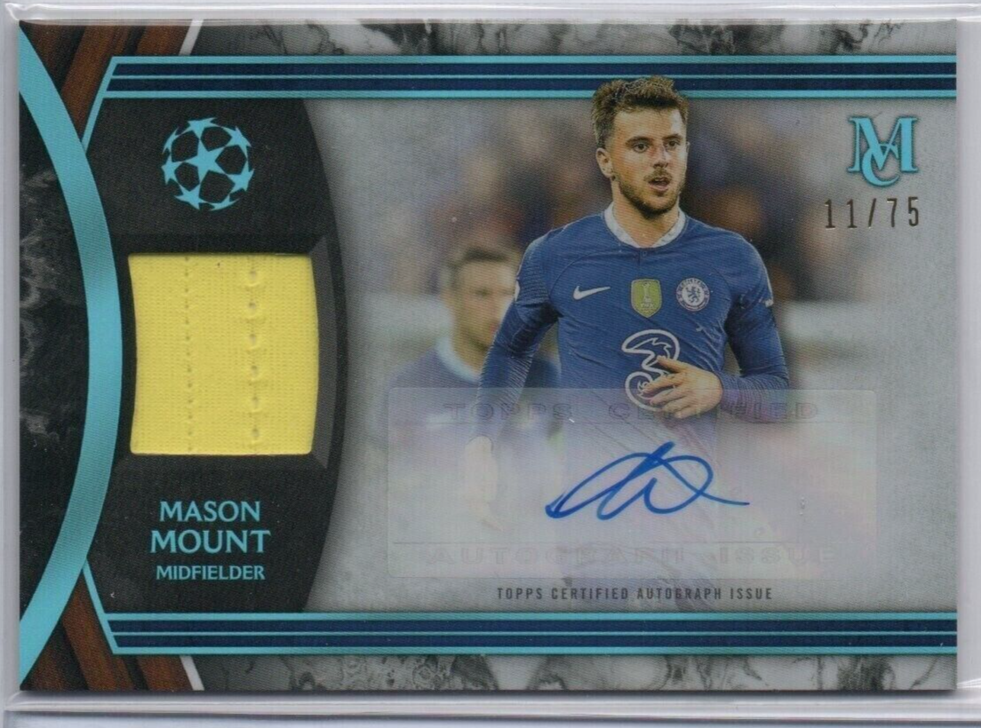 2022-23 Topps Museum Collection Sapphire Mason Mount Auto Relic SP 