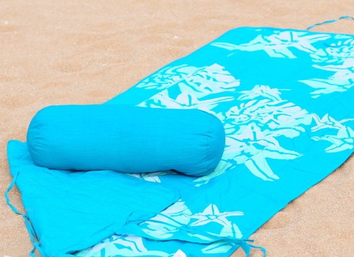 Beach Gear Set of Beach Towel + Sunbath Mat + Neck Pillow Gift Ideas NEW - Picture 9 of 16