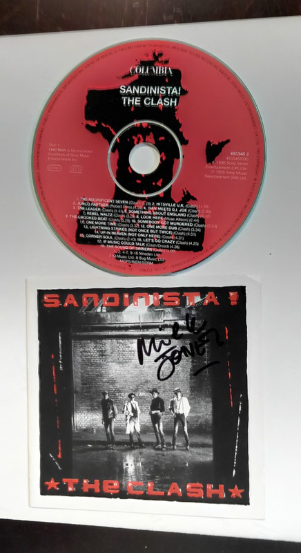 Mick Jones The Clash Signed Sandinista! Cd