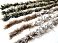 SYNTHETIC RABBIT ZONKER STRIPS - FLY TYING MATERIALS - 3ft. (1 yd.) - Leech