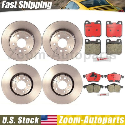 Brembo OE Front Rear Brake Rotors Brake Pads Kit for 1999-2002 Saab 9-3