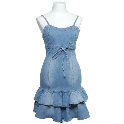 Romwe, Jeanskleid, Größe: 38, Blau, Einfarbig, Denim, Damen #Whj
