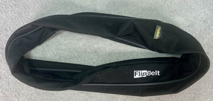 FlipBelt Runners Waist Belt LARGE Black 4 Pocket Stretch For Travel Phone Money