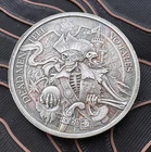 Pirate Treasure Dead Men Tell No Tales 1 Oz .999 Silver Coin Bullion Toned EDC