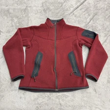 Arc'teryx Jacket Womens Medium Red Full Zip Outdoor Gorpcore Hiking Polartec