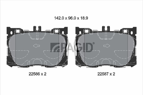 Pagid Bremsbelagsatz Scheibenbremse T2556N FüR Mercedes Glc X253 C253 Klasse Cls-image