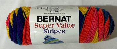 Bernat Super Value Stripes Candy Store Stripes 263 yds 1 skein