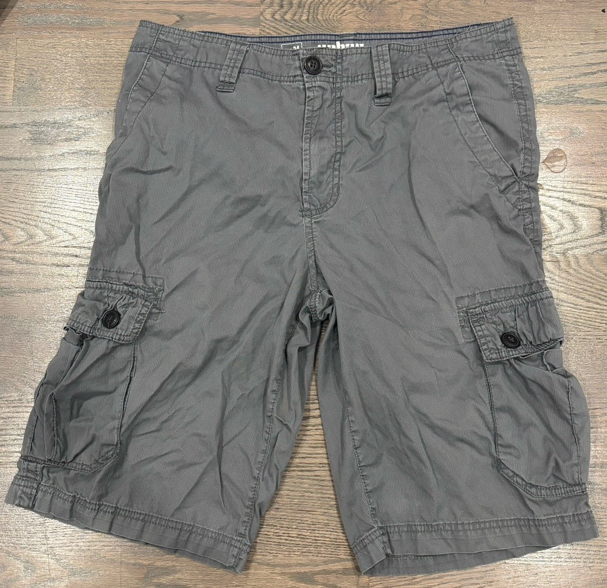 Short Casual Urban Pipeline – Gris Foncé, Taille 29, 100% Coton, Neuf
