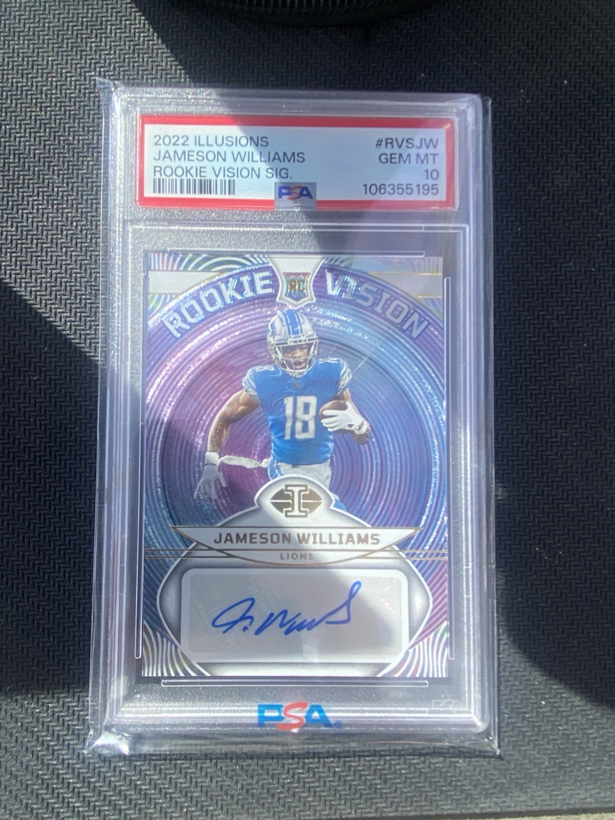 Jameson Williams Panini Illusions Rookie Vision Signatures #RVSJW Base