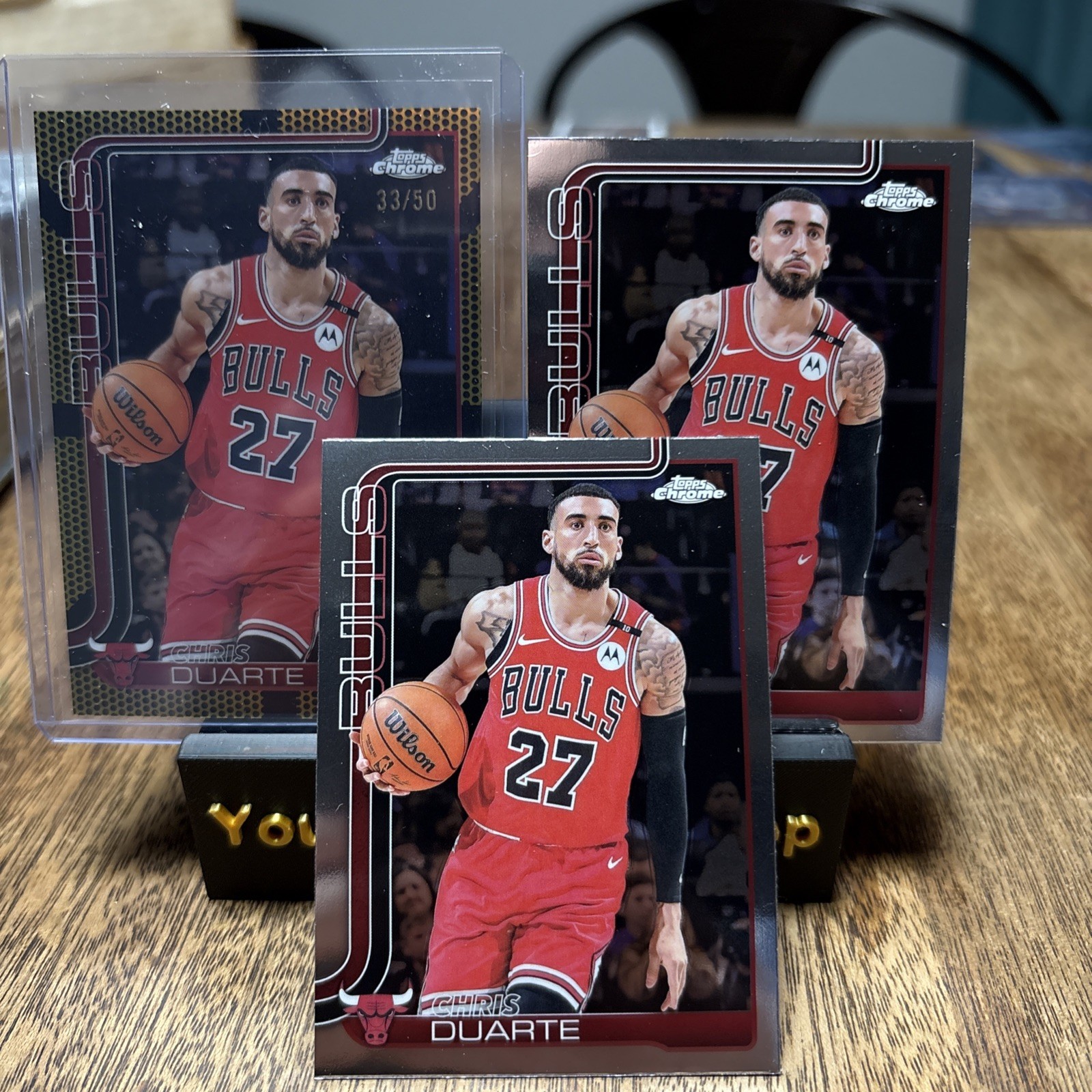 2025-26 Topps Chrome Basketball #83 Orange Refractor Chris Duarte #33/50 SP (5)