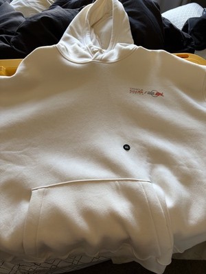 Hollister Hoodie Mens XXL White Pullover Sweatshirt Red Bull Racing Monaco