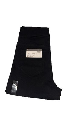 Marks And Spencer High Waisted Jeggings Black - Size 8/ Short Leg