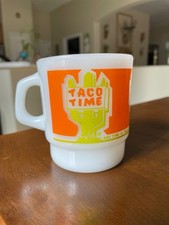 Rare Taco Time Stackable Milk Glass Mug by fi...